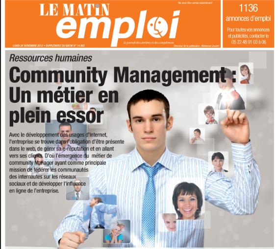 ITV « Community Manager : un métier en plein essor » LeMatin.ma